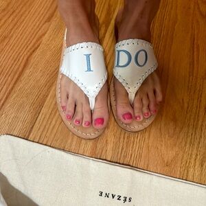 Jack Rodgers Wedding Sandals I Do